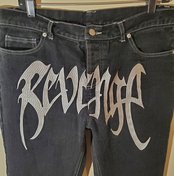Revenge Embroidered jeans Size Xl - Picture 3 of 9